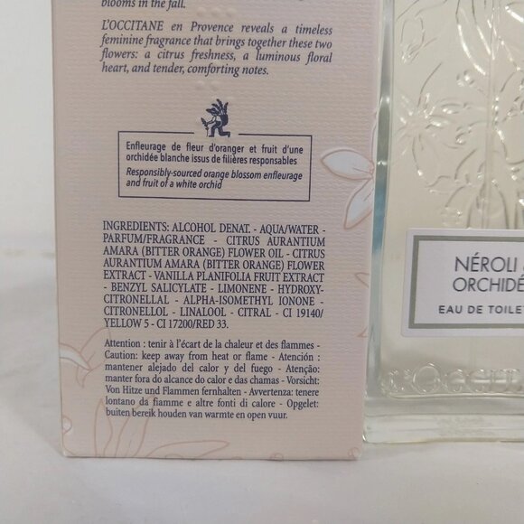 L'Occitane NEROLI & Orchidee Orchid Toilette 75ML NIB - Picture 4 of 5